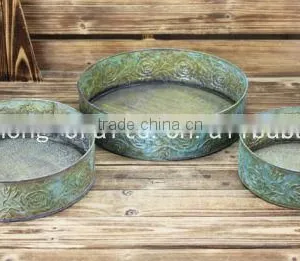 Vintage Iron Small Round Flowerpot thumbnail-1