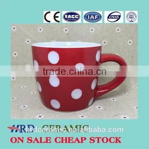 Stocked Cheap Red Ceramic Cup,Ceramic Coffee Cup , Milk Mug thumbnail-1