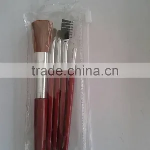 Wholesale Wooden Makeup Brushes 5pcs Cheap Make Up Kits With Pvc Bag thumbnail-1