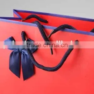 Two-colored Foldable Gift Bag / Shopping Bag With Bowknot thumbnail-6