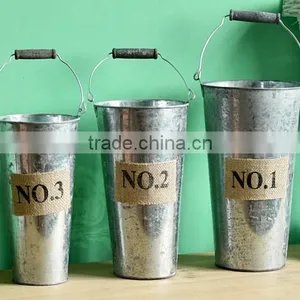 Newest Design Tin Flower Pot Tin Pots Galvanized Plant Pot Tin Planters Wholesale For Garden Decoration And Home Decor thumbnail-1