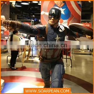 Custom Captain America Life-size Fiberglass Statues for Window Display thumbnail-3
