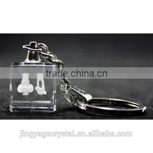 3D Laser Engraved Crystal Keychain for Christmas Decor thumbnail-3