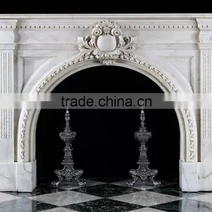 New Product Contemporary Indoor Home Decorationstone White Marble Fireplace thumbnail-1