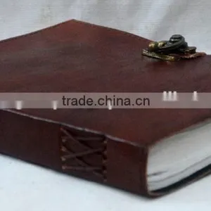 Handmade Vintage Plain Leather Journal With Clasp thumbnail-3