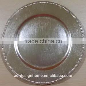 SILVER FOIL PP PLASTIC CHARGER PLATE thumbnail-1