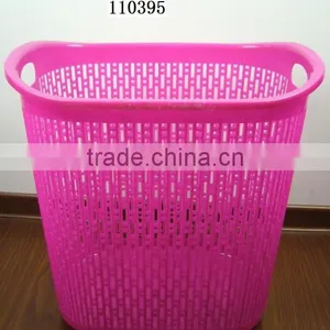Square Plastic Laundry Basket Hamper thumbnail-1