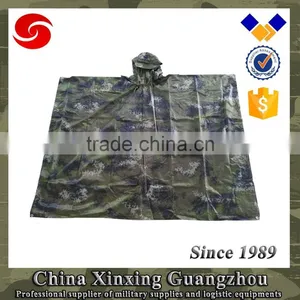 Waterproof Coating Breathable Army Camouflage Poncho With Carry Bag thumbnail-1
