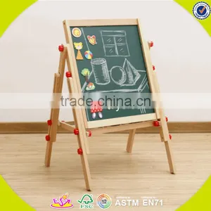 2017 Wholesale New Products Kids Wooden Blackboard Easel Best Sale Children Wooden Blackboard Easel W12B107 thumbnail-6