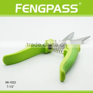 S6-1022 7-1/2" PP + TPR Handle With Stainless Steel Blade Exquisite Workmanship Garden Scissors thumbnail-4