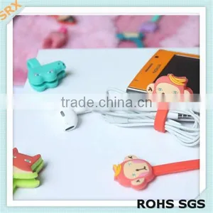 Wholesale Design Cartoon Earbud Cable Holder/design Plastic Earphone Cable Winder thumbnail-1
