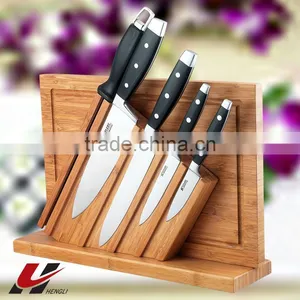 Kitchen Knives Set With Bamboo Knife Block thumbnail-1