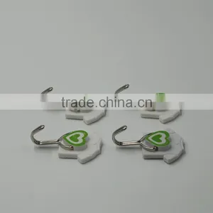 4pcs Durable Mini Adhesive Plastic/Metal Wall Hook With Sticker thumbnail-4