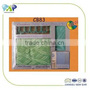 2pcs Luxurious Fabric Net Shower Curtain Set---Factory thumbnail-1