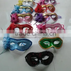 Party Mask With Flowers and Feathers Decoration Accessory thumbnail-1