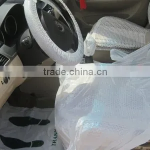 Disposable Car Maintance Kit Plastic Seat Cover 5 in 1 Kit thumbnail-3