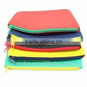 Colourful Soft Texture Zipper Bag,rubber Silicone Handbag thumbnail-1