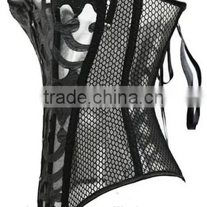2016 Womens Black Striped Fishnet Bodystocking Underwear thumbnail-2
