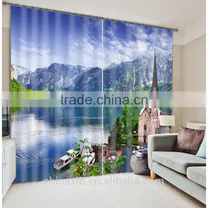 New Design 100% Polyester 3D Printed Digital Curtain for Window thumbnail-4