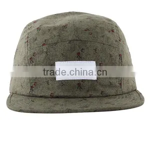 Flat Brim 5 Panel Cap Custom Cheetah Brim 5 Panel Cap Wholesale thumbnail-2