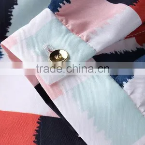 New Ladies' Fashion Long Sleeves Allover Print High Quality and Direct Manufacture Ladies Basic Blouse thumbnail-4