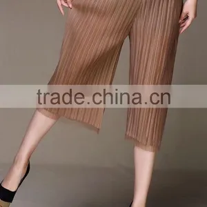 Pleat Sleeveless Solid Women Summer Pant Suits thumbnail-2