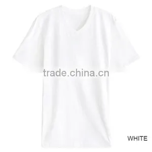 Women's V-neck 100% Cotton T-shirt Custom Wholesale thumbnail-2