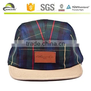Multi Color Adjustable 5 Panel Cap With Woven Label Front thumbnail-5