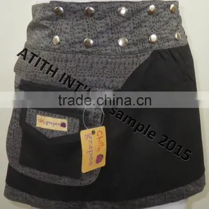 Printed Wrap Skirt thumbnail-5