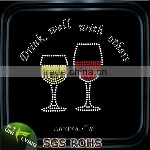Wine Glass Motif for Heat Transfer Rhinestone thumbnail-2