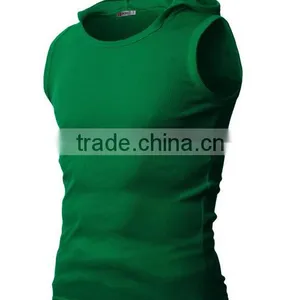 OEM New Design Cotton Plain Mens Gilet With Hood thumbnail-6