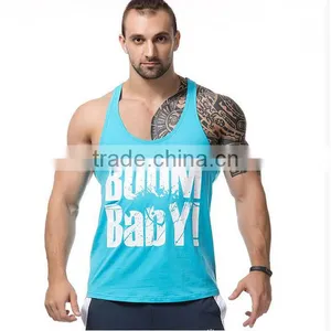 Gym Stringer Tank Top Men Bodybuilding Clothing and Fitness Mens Sleeveless Shirt Sports Vests Cotton Singlets Muscle Tops thumbnail-6