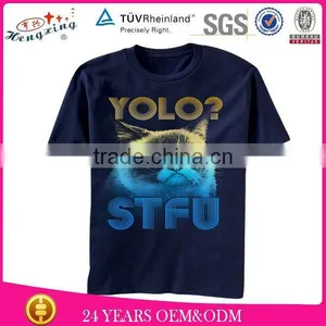 Custom Print T-shirt With Leather Sleeves Wholesale Custom All Over Print T-shirt Custom T-shirt Printing thumbnail-1