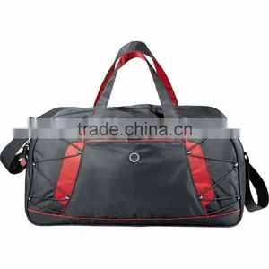 Shockwave 19" Sports Duffel Bag - Has Elastic Bungee Cords, Pen Loop and Comes With Your Logo. thumbnail-2