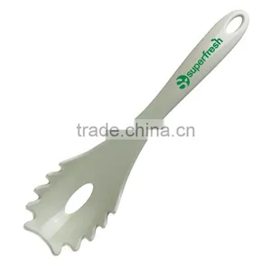 Pasta Server - Wide Scoop With Tines and Drain Hole, Unique Built-in Stand Keeps Counters Clean and Comes With Your Logo thumbnail-5