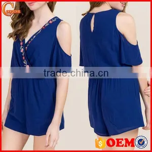 Sexy Plus Size Embroidered Club Rompers for Women thumbnail-1