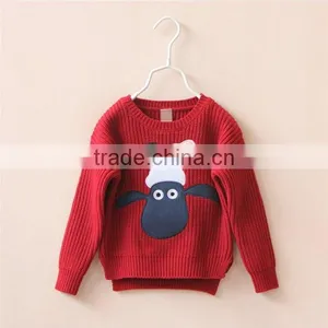 2016 Fall Girls Wear Sweater Pullover Cotton Sweater Designs For Children thumbnail-1