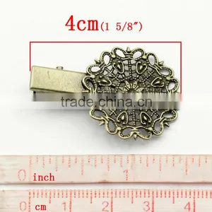 Hottest Flower Antique Bronze Hollow Hair Clips Bobby Pins thumbnail-3