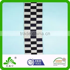 Chequer Pattern Black and White 30mm Nylon Elastic Band thumbnail-1