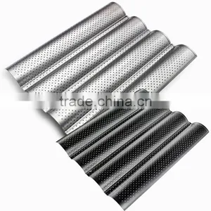 2017 High Temperature Resistant Baguette French Bread Baking Tray Nonstick Carbon Steel Baguette Bread Baking Mold Free Shipping thumbnail-3
