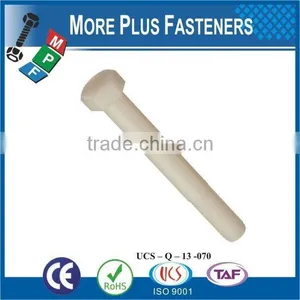 Made in Taiwan Quality Supplier Hex Head White Color Nylon Bolts Screw thumbnail-5