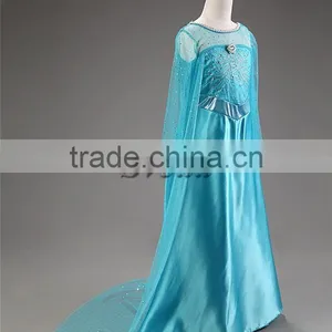 (Hot Sell) Frozen Girl Dress Mullet Dress for Chirldren Summer Dress One-piece Beautiful Wedding Dress thumbnail-3