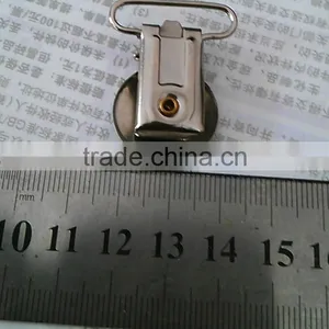 High Quality Round Face 1 Inch Metal Suspender Clips Round Cover Clips for 2.5cm Webbing With PVC Protect Cushion thumbnail-5