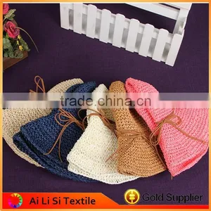 2017 Summer Simple Beach Paper Straw Hat for Beautiful Girl thumbnail-4