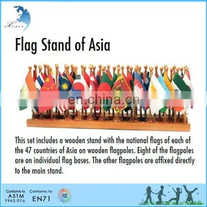 Early Learing Eco-friendly Geography Montessori Flag Stand Toy thumbnail-2