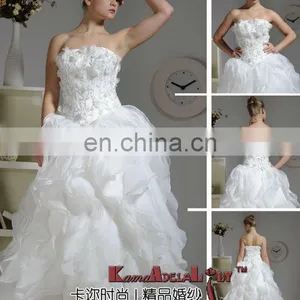 EB1216 Lotus Leaf Lace Bridal Dress Wedding Dress thumbnail-1