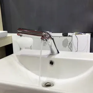 Automatic Induction Water Soap Dispenser Touchless Bathroom Sink Faucet Control Chrome Plated thumbnail-2