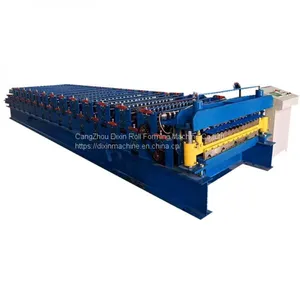 Argentina Corrugated Trapezoidal Two Profile Roof Tile Roll Forming Machine thumbnail-1
