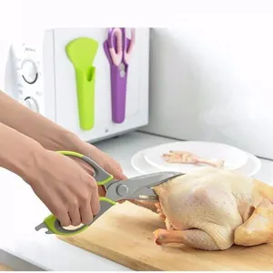 Cross-border Multi-functional Kitchen Scissors Household Scissors Chicken Bone Scissors Food Scissors Meat Scissors Shrimp Fish Bone Refrigerator Scissors thumbnail-2