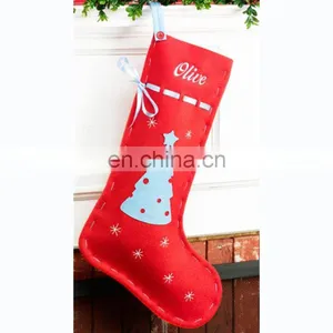 Amazon 2018 Christmas Eve Decor Wholesale Wall Hanging Christmas Ornaments Felt Socks thumbnail-2